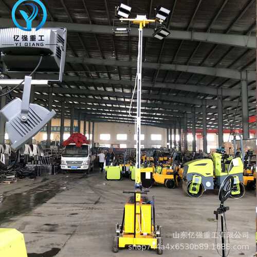 LED移动红黄警示灯移动工程照明灯车7米升高柴油发电机移动照明车