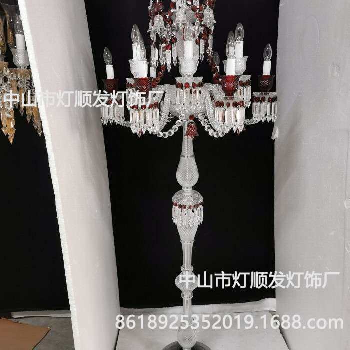欧式K9透明水晶落地灯客厅沙发卧室书房样板房设计师创意灯具