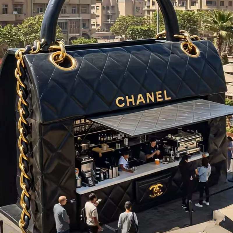 小吃售卖屋创意造型可移动餐车快闪店可外贸出口厂家商业街店车