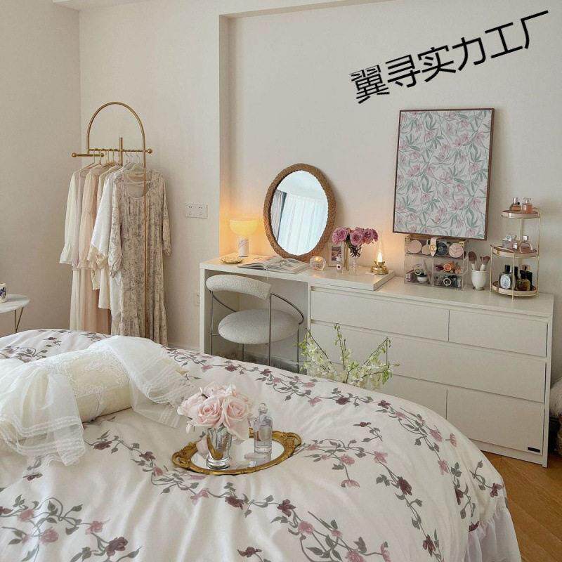 新款家居家具卧室家装轻奢收纳柜斗柜书桌奶油风书房简约家用柜子