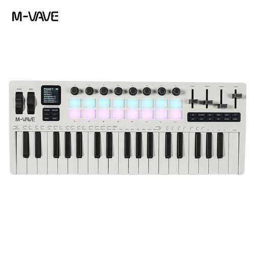 37键MIDI键盘合成器内置音源现场演奏移动便携制作电音编曲可充电