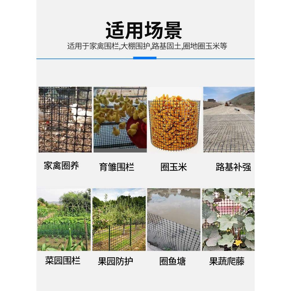 养鸡塑料网格围栏网拦鸡网家用果园养殖网鱼塘防护网围栏栅栏户外