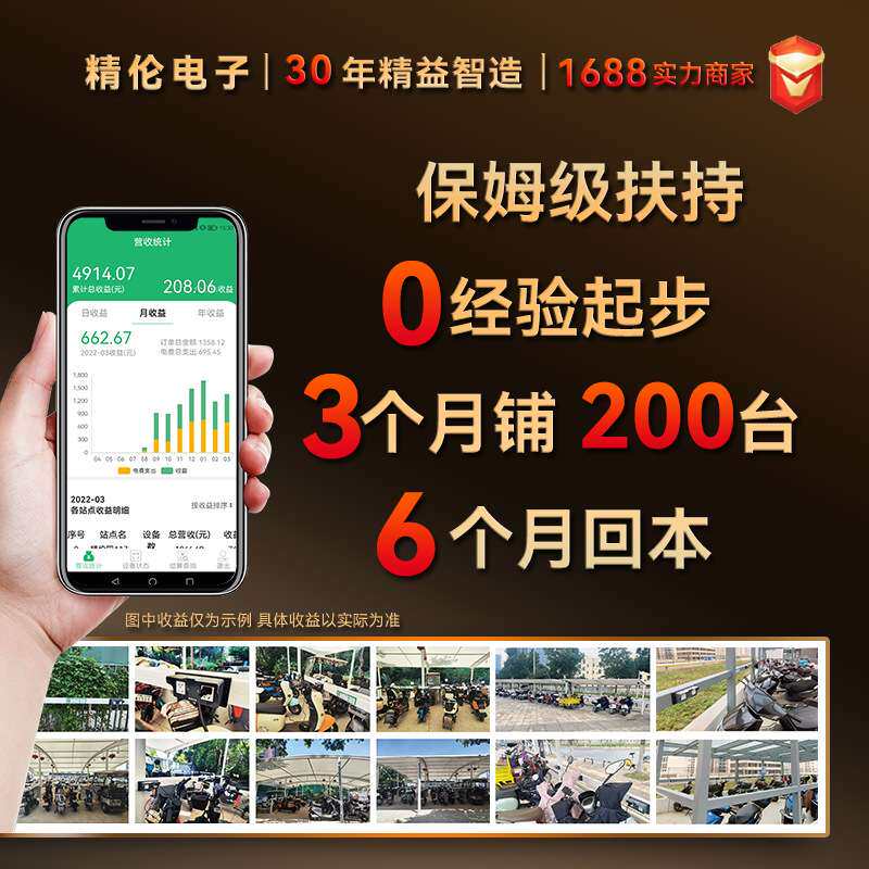 精伦小区电动自行车充电桩新规户外4G双路扫码充电智能运营