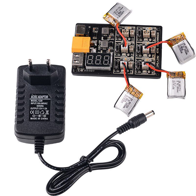6IN1-1S Lipo LiHV xt60 12V2A电池充电器板 咪咪头 小白头 JST头