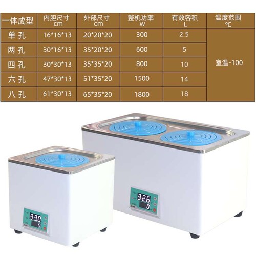 数显电热恒温水浴锅水浴箱水浴槽HH-12468单孔双两孔四孔六孔八孔