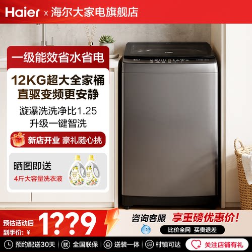 海尔波轮12kg大容量全自动洗衣机