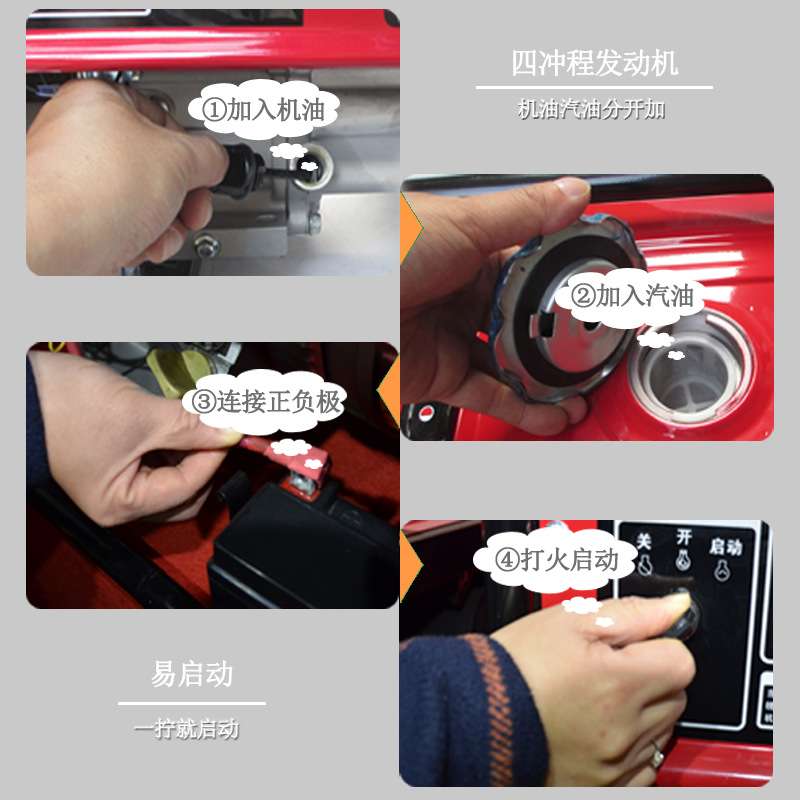 汽油发电机220v3kw小型静音10kw大功率单相三相380等功率5千瓦8kw