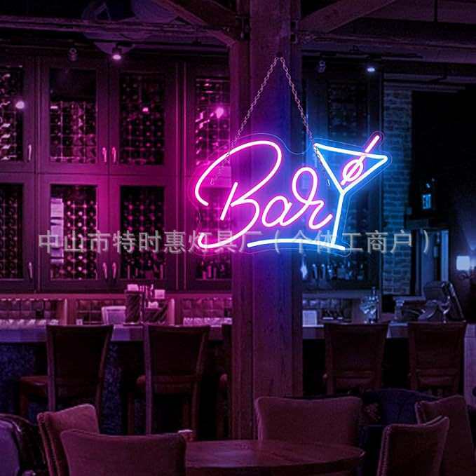 跨境亚马逊LED霓虹灯发光字母装饰酒吧婚礼卧室网红墙艺术广告牌
