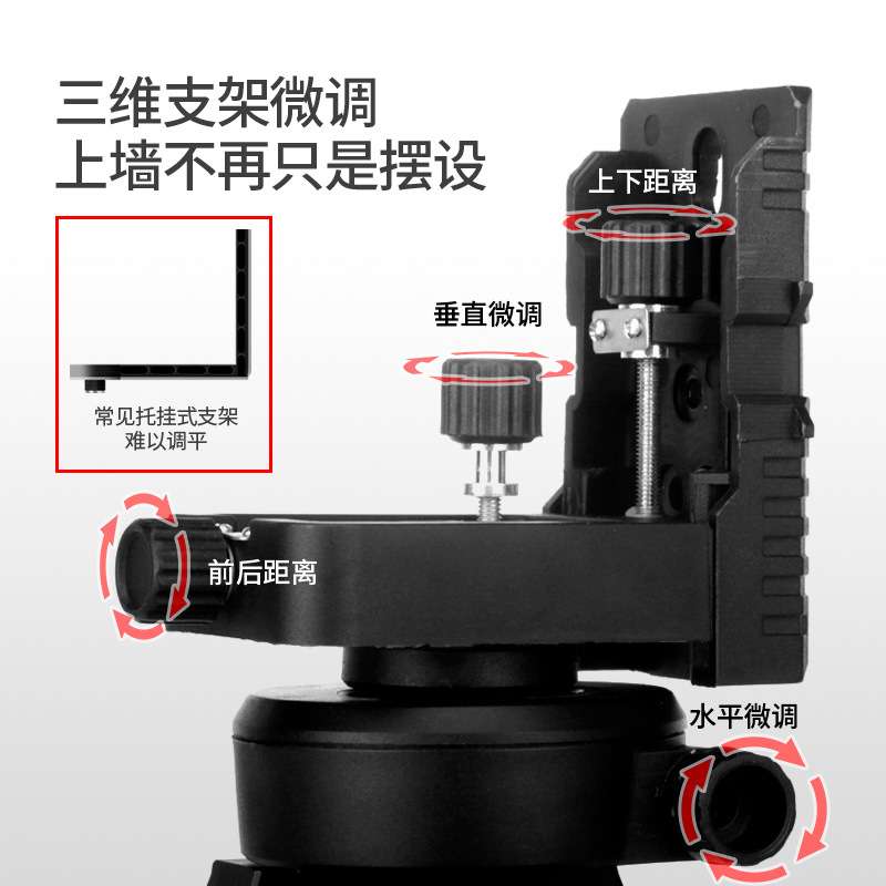 深达威8线/12线红外线高精度水平仪室内外通用锂电直充水平仪绿光