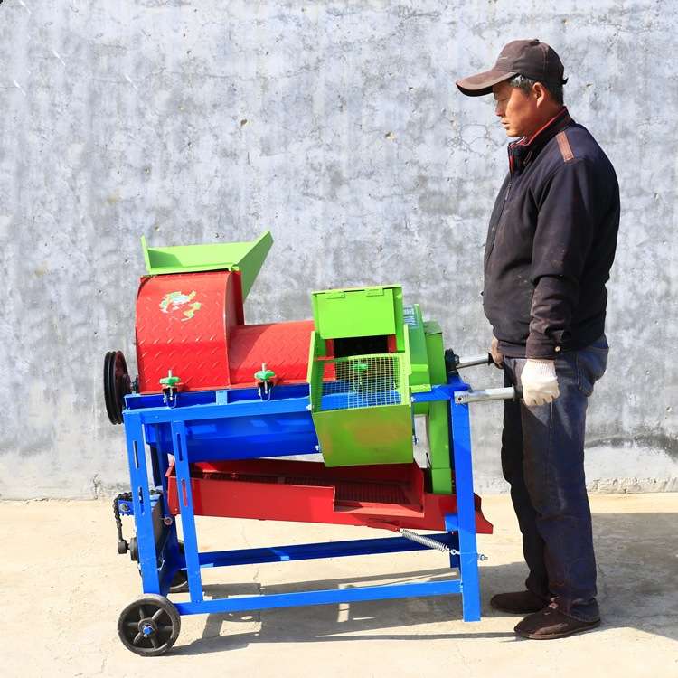 多用油菜脱粒机水稻小麦黄豆高粱大豆脱粒机家用小型农用打谷机