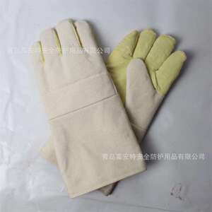 厂家直销耐高温手套450度加长加厚隔热阻燃防烫工业劳保防护手套
