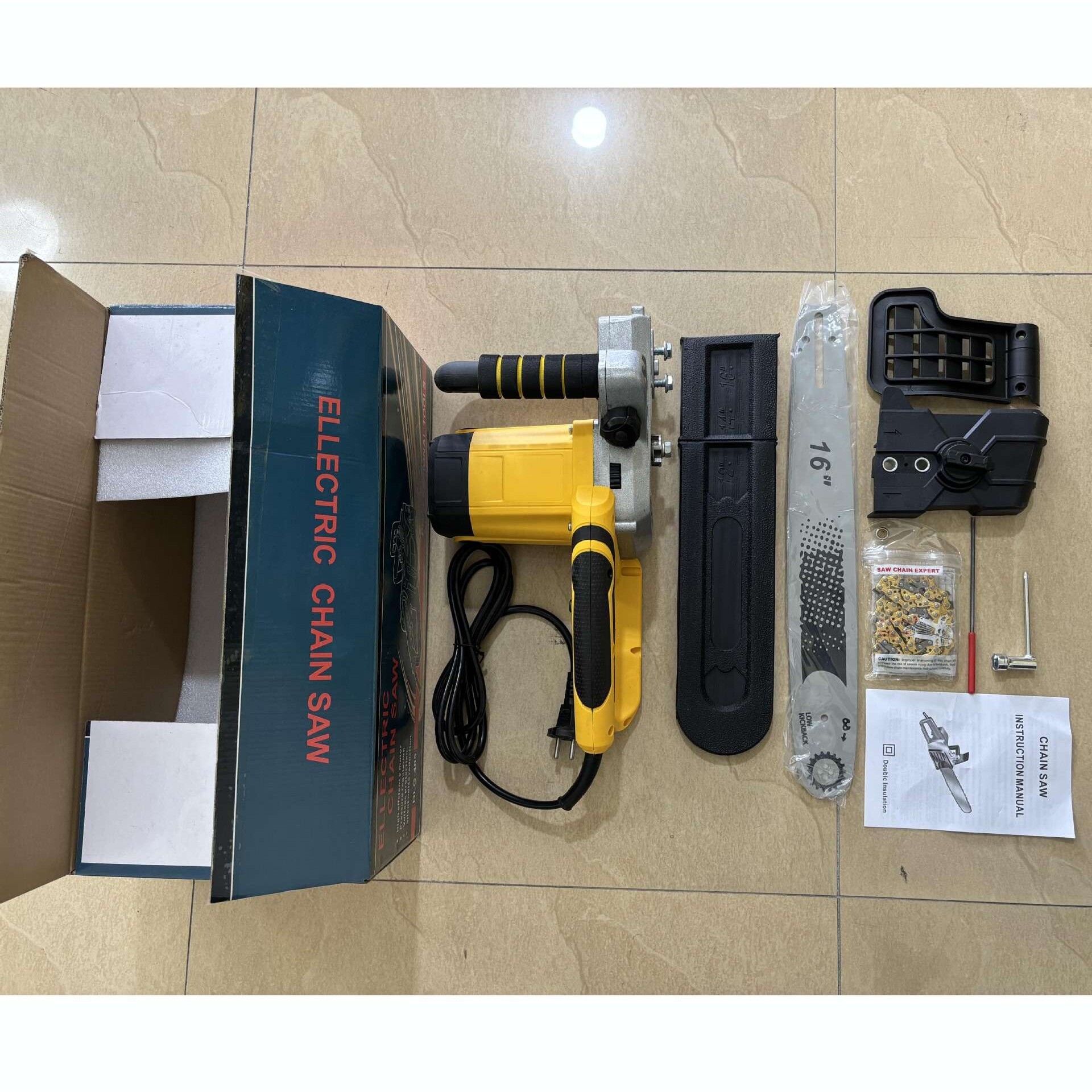 曼乾电锯木工锯家用电链锯1300W自动泵油木工电动锯子伐木锯