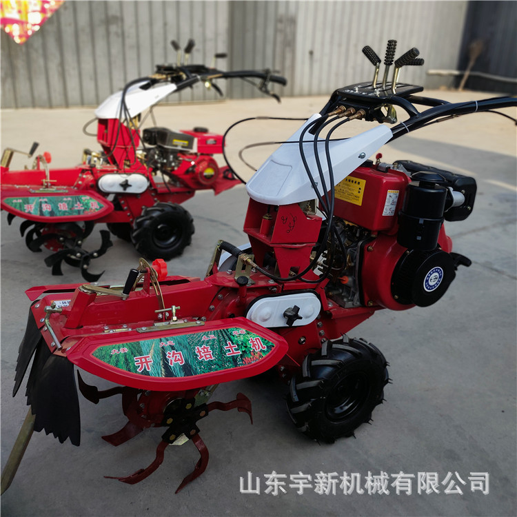 汽油动力羊肚菌开沟覆土机