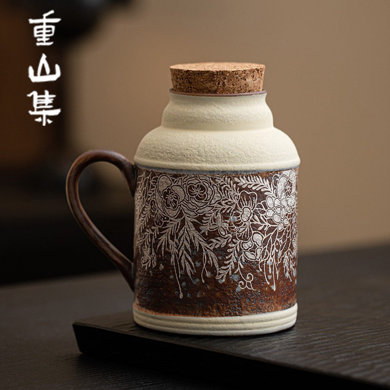 老岩泥繁花鎏银小暖壶传家壶大容量泡茶闷茶壶车载户外旅行泡茶器