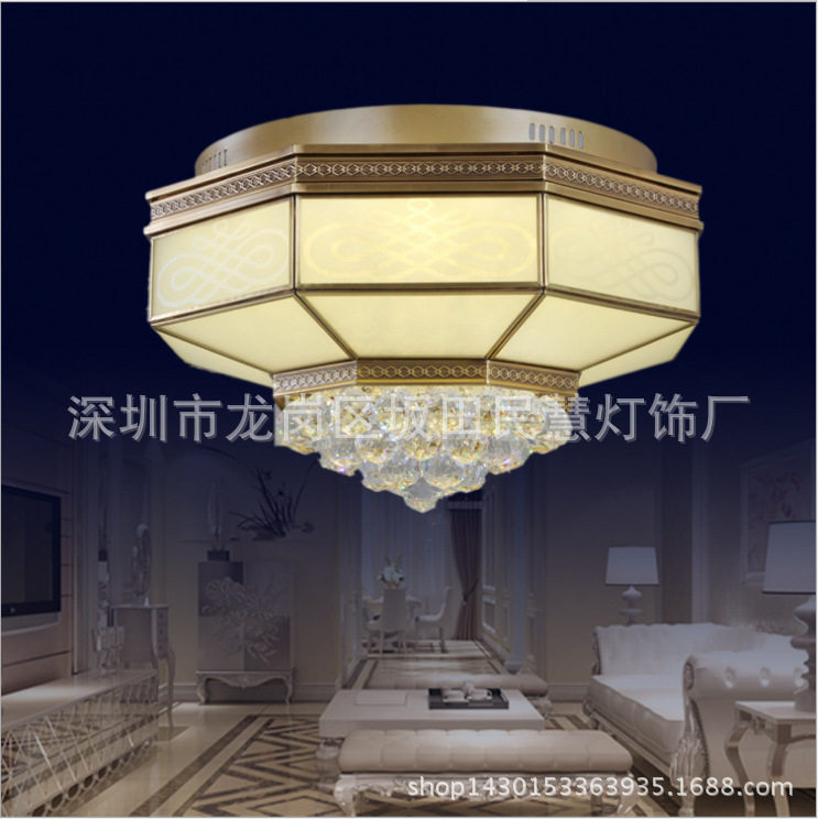 厂家供应 LED全铜焊锡灯 欧式全铜吸顶灯 全铜玻璃吸顶灯