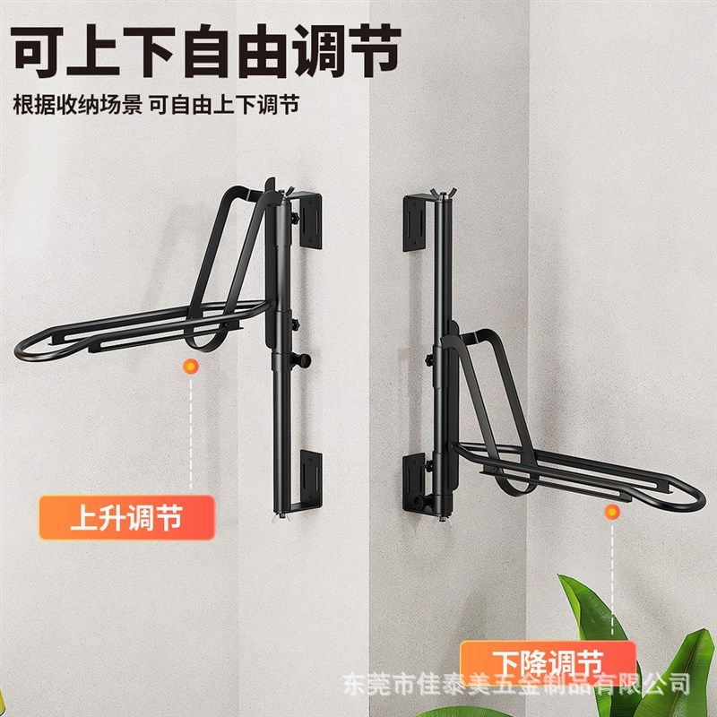 单车收纳折叠支撑架可调节固定托墙上打孔置物架自行车Z支架收纳