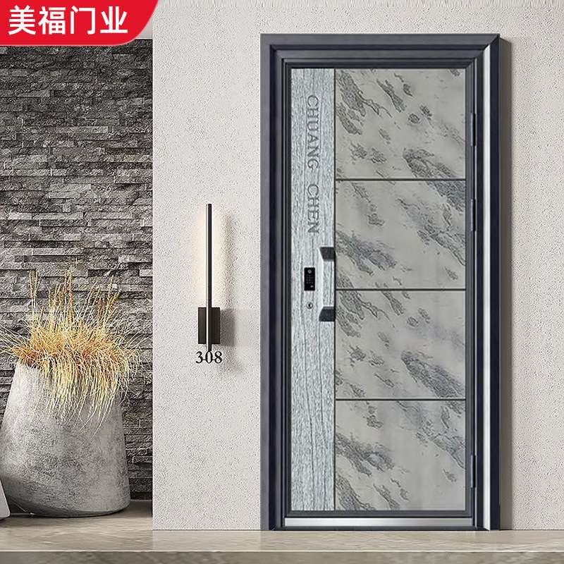 厂家防爆铸铝门别墅大门单开门入户门子母门家用轻奢进户门防盗门
