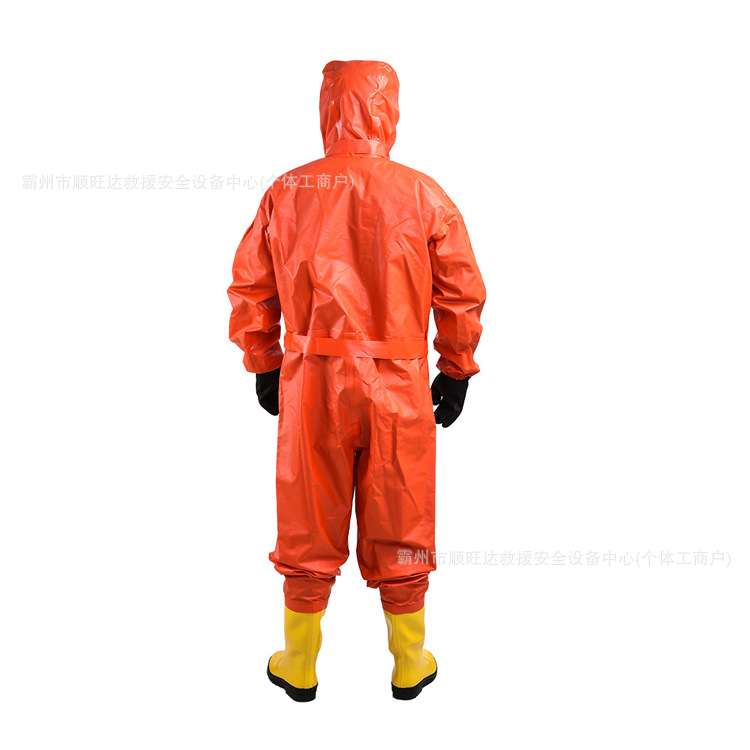 二级化学防护服耐酸碱轻型防化服半封闭连体服简易轻型工业防化服