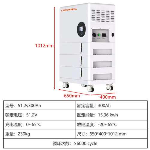 Vielseitige LiFePO4-Solul?sung 51,2V 300Ah 200Ah 15,36kWh