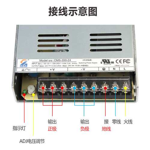 超薄UL /CE认证24V360W开关电源LED驱动电源安防监控3D打印机电源