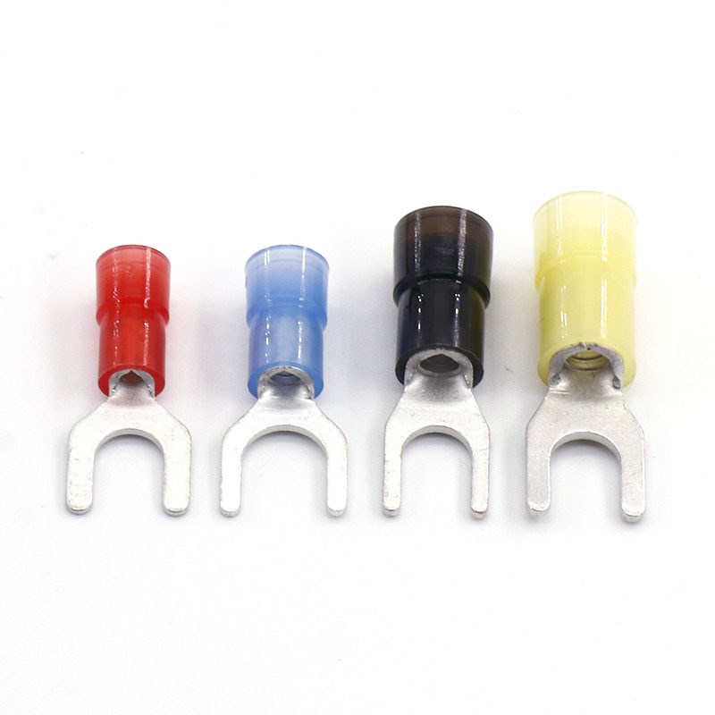 SVN5.5叉形冷压端子KS5电线接z头KF5紫铜U型尼龙预绝缘接线端头GS
