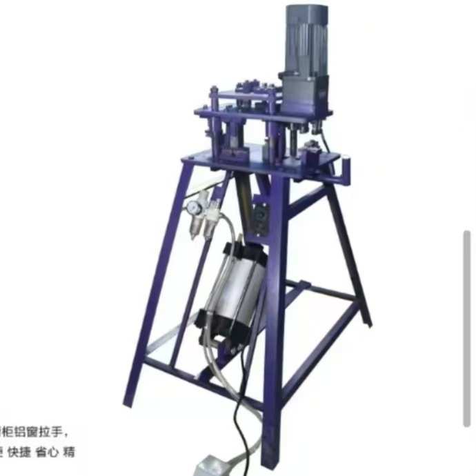 20极简冲床玻璃铝合金门窗边框冲孔铝材角码铰链气压模具冲孔机