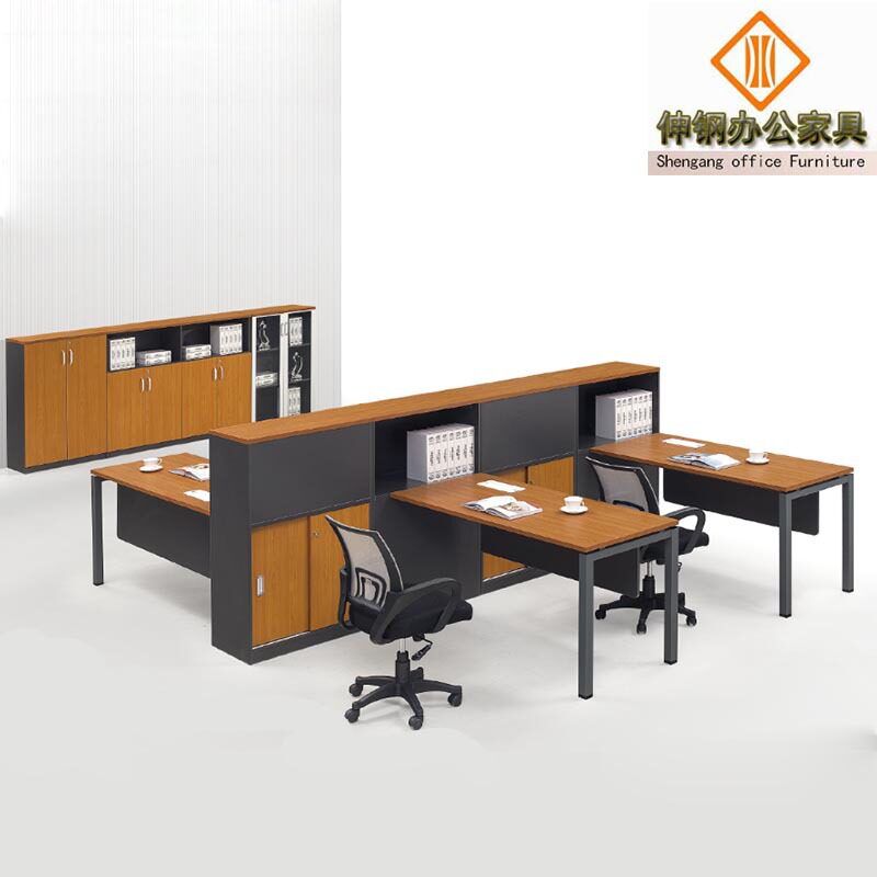 时尚四人位办公桌职员钢制桌架电脑桌子东莞深圳办公家具