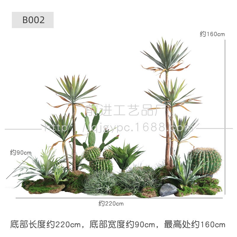 热带仿真a绿植景观沙生植物套装办公室展厅绿植软装仿真花客厅盆