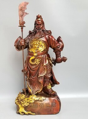 大号铜武c财神关帝圣君关公关羽关二爷家居铜器摆件