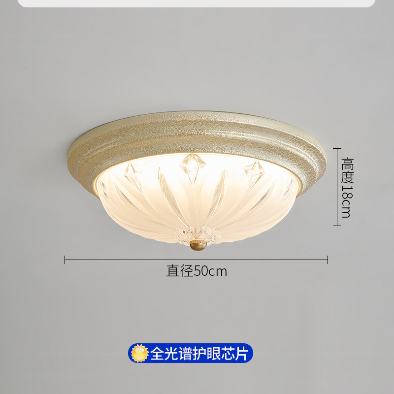 美式乡村吸顶灯阳台过道灯玄关走廊B入户灯简约田园铁艺led吸顶灯