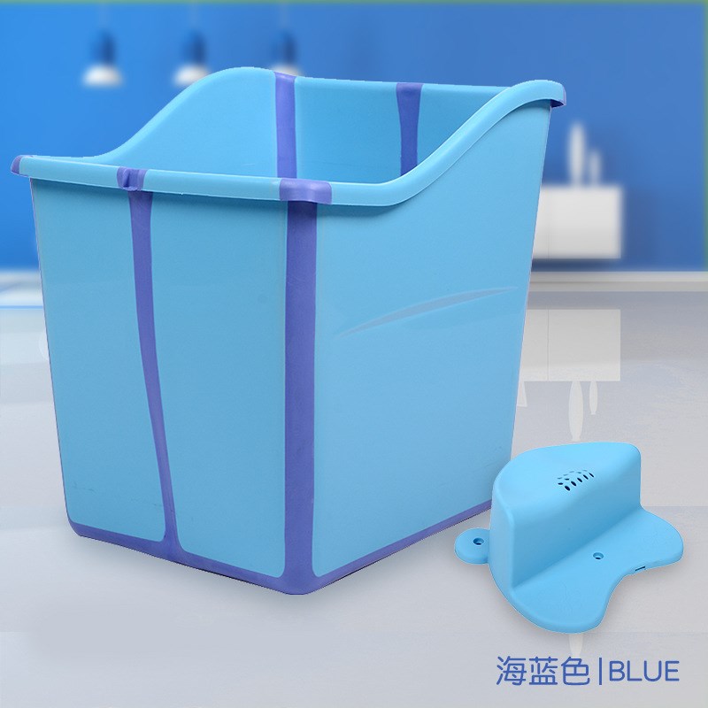 0WYV儿童折叠洗澡桶r小孩泡澡桶家用宝宝淋浴桶婴儿大号浴盆可坐