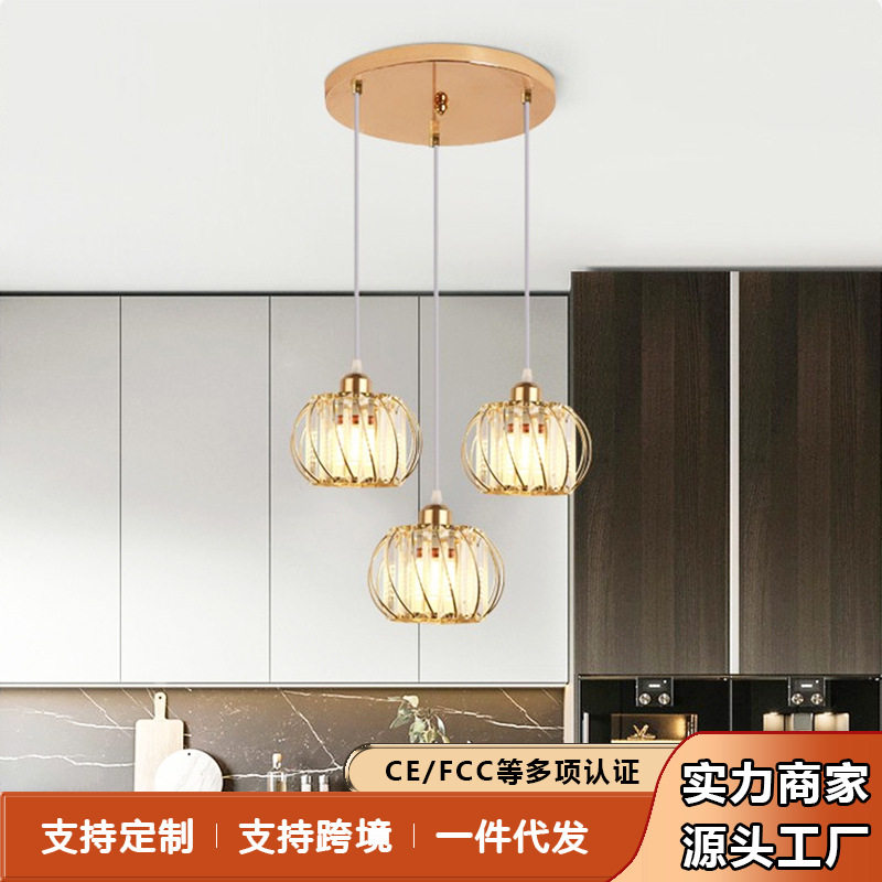 餐厅灯吊灯简约现代创意2024款中古吧台卧室过道床头北欧饭厅灯具