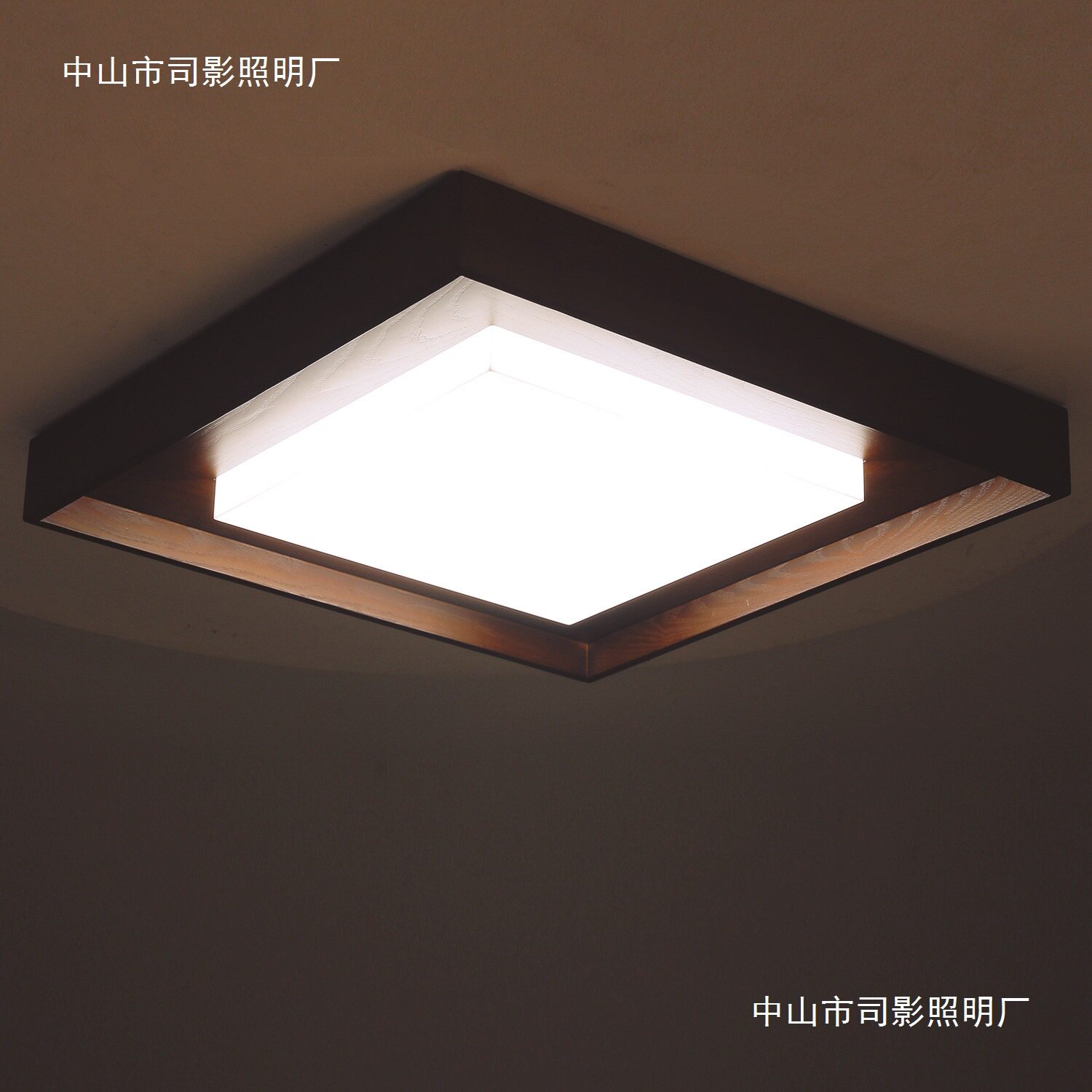 2026新款中古风简约实木中古吸顶灯具客厅书房主卧室全光谱护眼