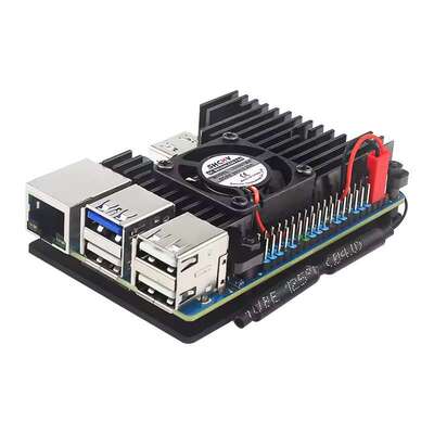 香橙派Orange Pi 3B铝合金外壳 orangePi 3B主板保护壳带散热风扇