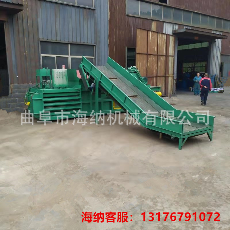 卧式液压打包机塑料瓶易拉罐废品垃圾压缩机废纸液压打包机