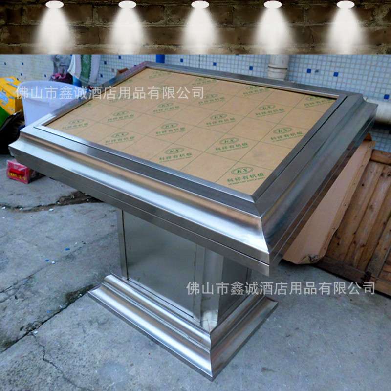 不锈钢沙光面卧式灯箱酒店导视牌索引台楼层平面展示台大号指示牌