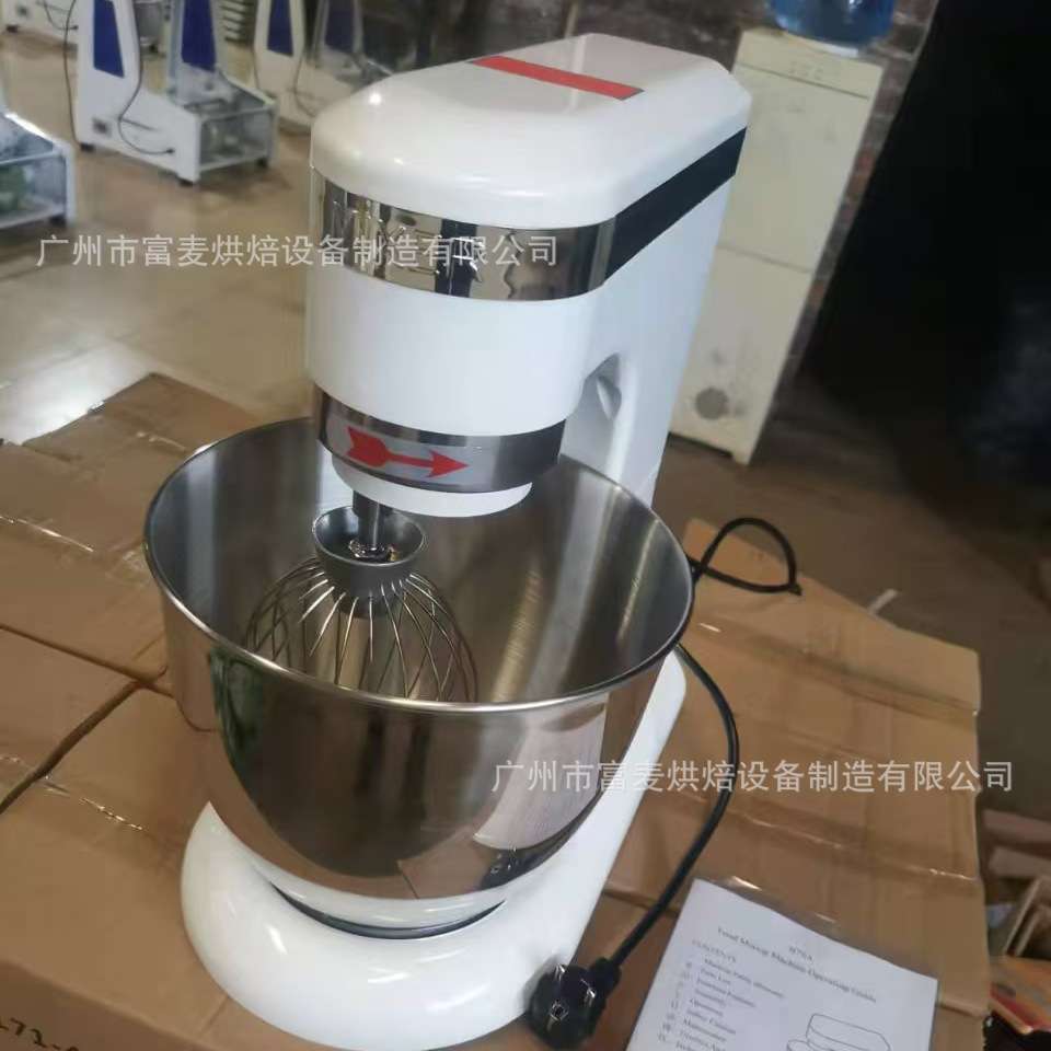 富麦商用7升鲜奶机5L台式搅拌机烘焙揉面和面机奶油打发厨师机