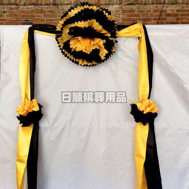 殡葬用品灵车车头花扎花殡仪馆车头花纸扎纸活河北厂家供应殡殡葬
