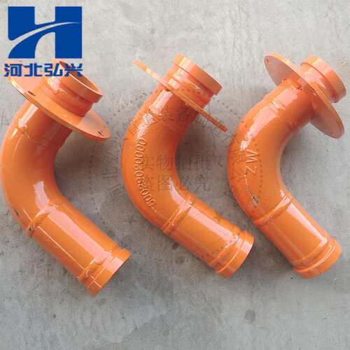 中.联湿喷机加长DN80*90°弯管 法兰盘二级部件 DN80*90°铸钢弯