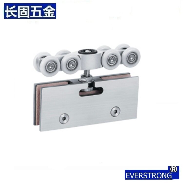 长固ST-Q022不锈钢玻璃移门方吊轮精铸滚滑动玻璃门配件