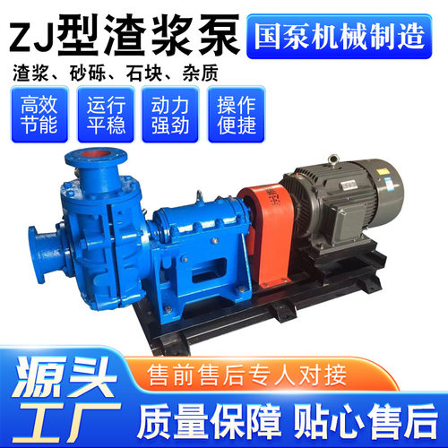 国泵专营 单级单吸渣浆泵 250ZJ-I-A80高扬程渣浆泵