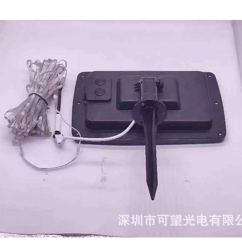 跨境皮线幻彩灯串铜线防水10灯户外庭院灯圣诞装饰太阳能led灯带