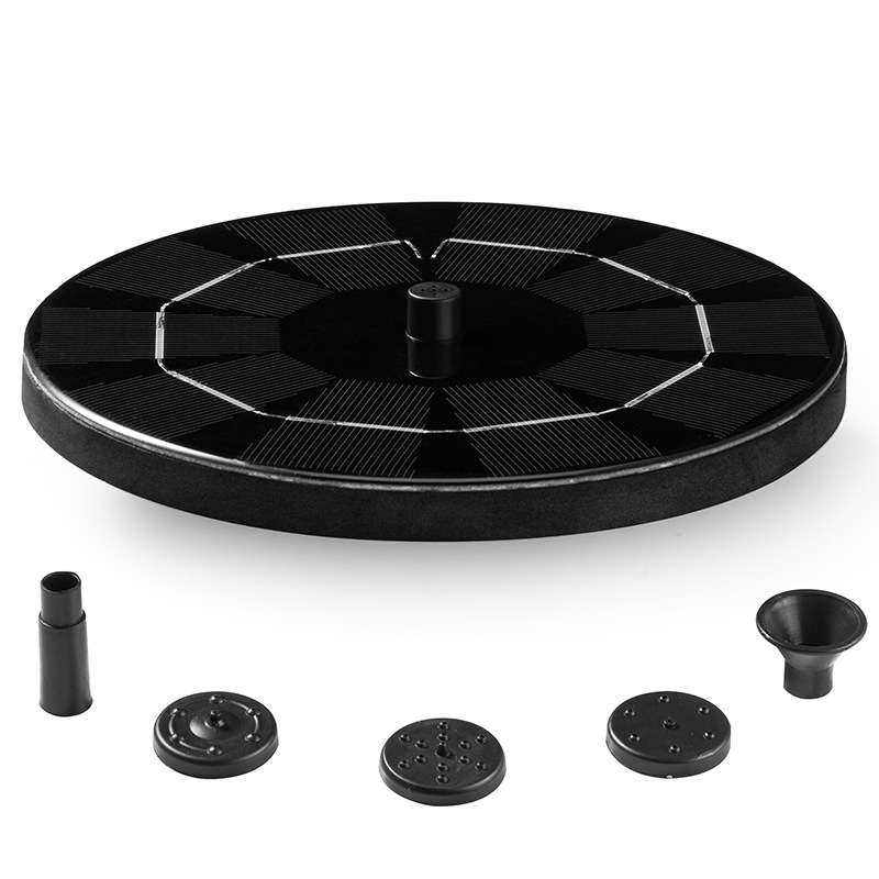 (跨境新品)3W蓄电池太阳能喷泉漂浮创意景观潜水泵自吸