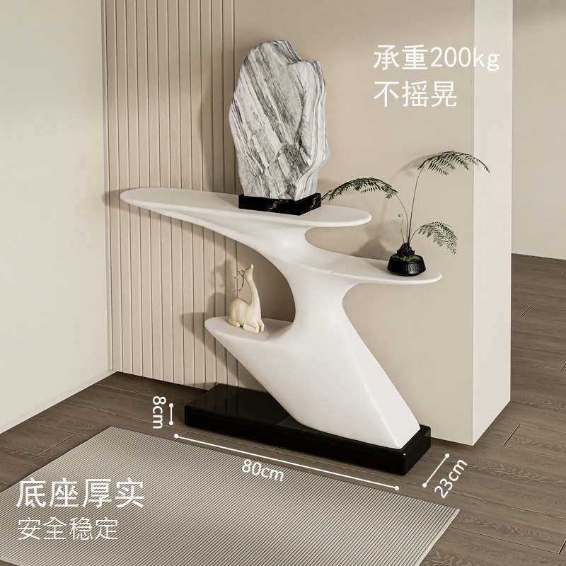 步步高升玄关台艺术轻奢高端进门玄关柜现代简约展示台极简玄关桌