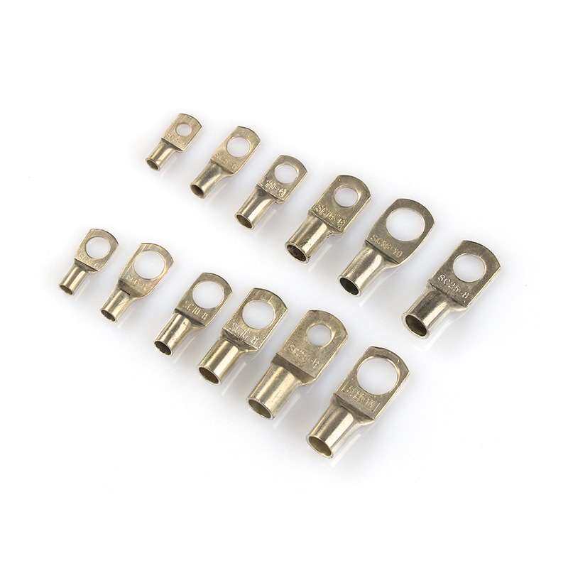 170Pcs/盒电线铜环端子接线片套件镀锡电池电线焊接连接器sc系列