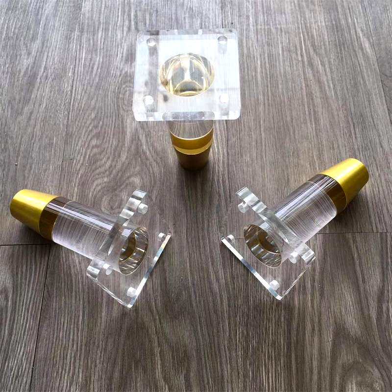 跨境T形茶几水晶脚亚克力家具腿家居橱柜配件亚克力透明沙发脚