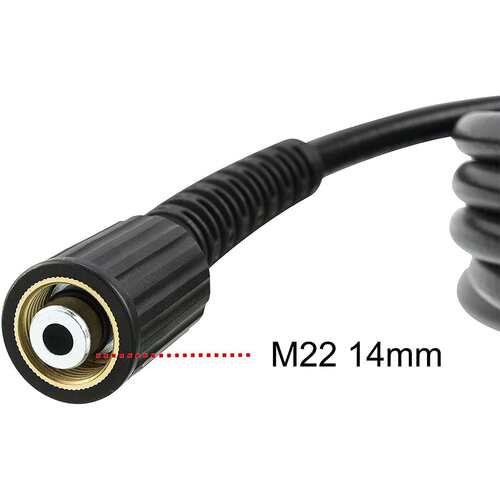 1/4英寸15米压力清洗软管 高压清洗水管 M22 14 mm配件 4000PSI