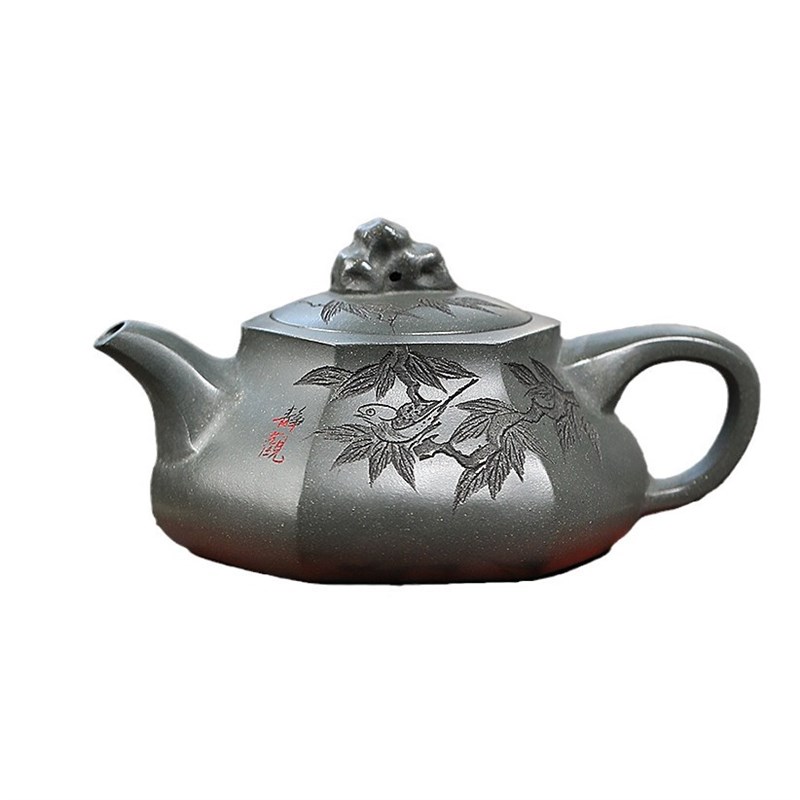 太湖石原矿青段名m家手工刻画宜兴紫砂壶工堂直播供头茶具