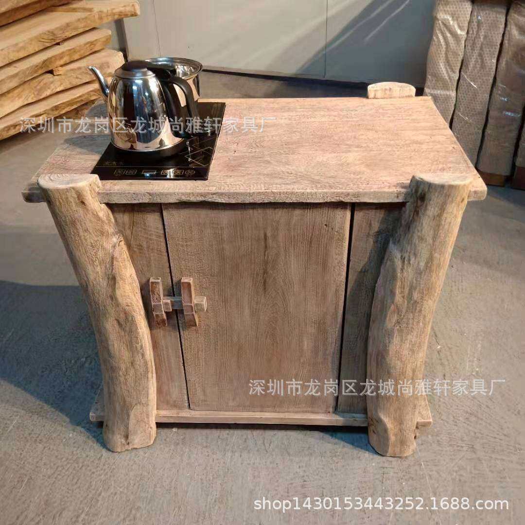原生态家具香樟木餐边柜实木茶水柜风化做旧仿古收纳小储物柜直销