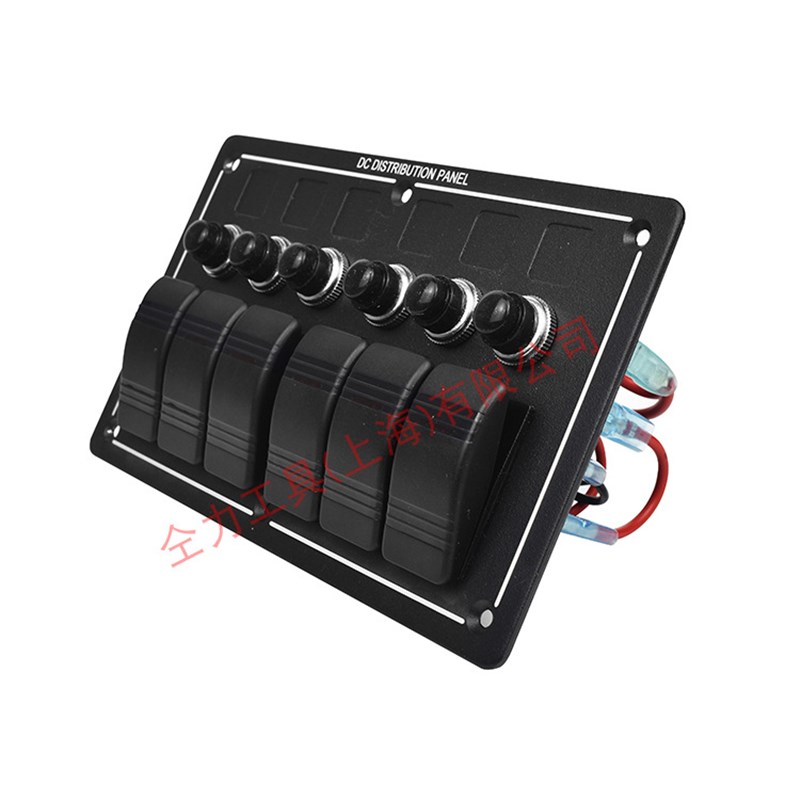 6P塑料面板开关 3P红色单杠开关 PCBW板过载保护器